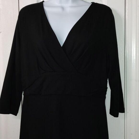 Talbots  black  3/4th sleeve dress  Sz LP - Picture 3 of 6